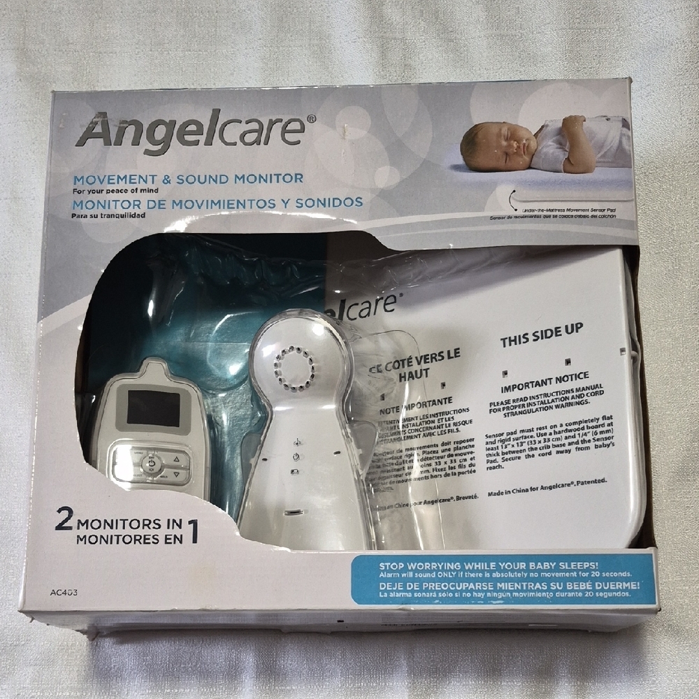Angelcare Baby Movement and Sound Monitor Kit with sensor pad New in Box